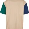 URBAN CLASSICS Oversized Colorblock - T-Shirt Print - Unionbeige