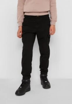 URBAN CLASSICS High Waist - Cargobroek - Black -Urban Classics c92300a16f7e43f58f54219bf3134ece