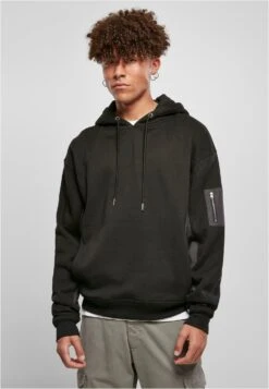 URBAN CLASSICS Military Hoody - Sweater - Black