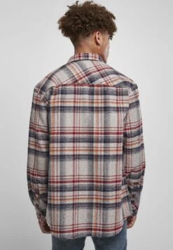 URBAN CLASSICS Heavy Curved- Overhemd - Grey Red -Urban Classics c9a7ffb8a1f24680b149d7c5631904ed
