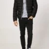 URBAN CLASSICS Basic Bubble Jacket - Winterjas - Black/White/Black -Urban Classics c9c0a407a9fd41b0bfcb036f4079dfd3