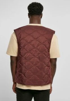 URBAN CLASSICS Herren Zipped Gilet - Bodywarmer - Cherry -Urban Classics cbcbc934b7c64cdbae9edf758a00bc7c