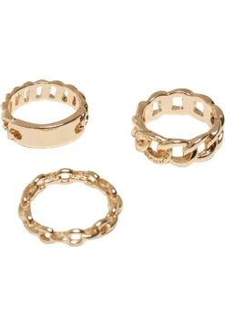 URBAN CLASSICS 3 Pack - Ring - Gold-Coloured -Urban Classics cbe9c3a780fa450d88a0a3830cdfeb75