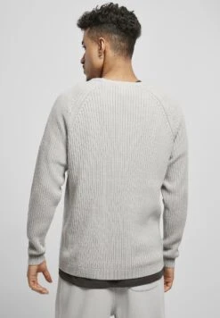 URBAN CLASSICS Ribbed Raglan Sweater - Trui - Lightasphalt -Urban Classics cc398b480e884d598bd9f096baf6474a