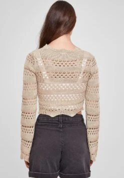 URBAN CLASSICS Cropped Crochet - Trui - Softseagrass -Urban Classics cc6f1465ecbe48349544622013289b29