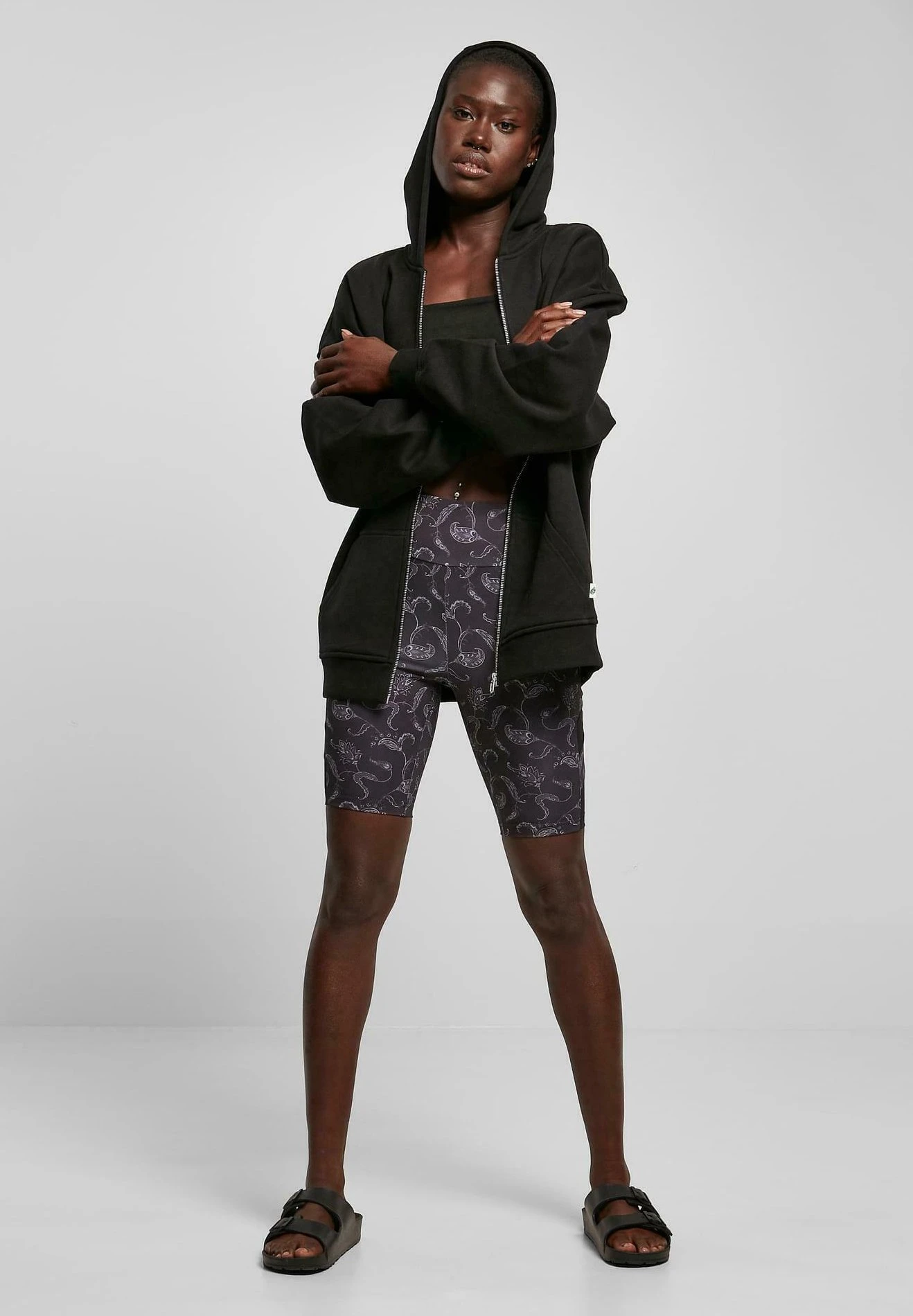 URBAN CLASSICS Damen- Sweater Met Rits - Black 4 URBAN CLASSICS Damen- Sweater Met Rits - Black - Afbeelding 2