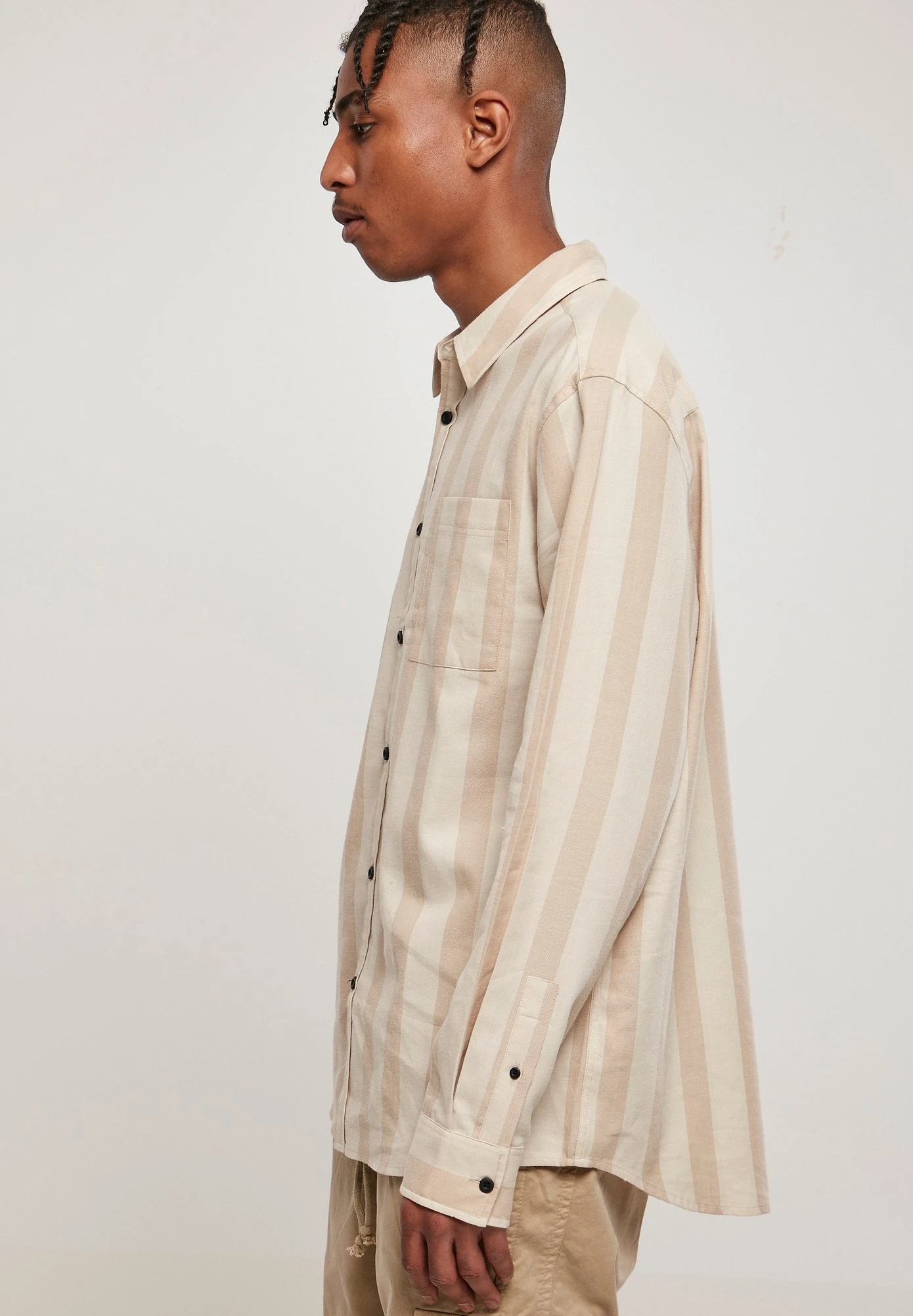 URBAN CLASSICS Overhemd - Unionbeige Softseagrass 6 URBAN CLASSICS Overhemd - Unionbeige Softseagrass - Afbeelding 4