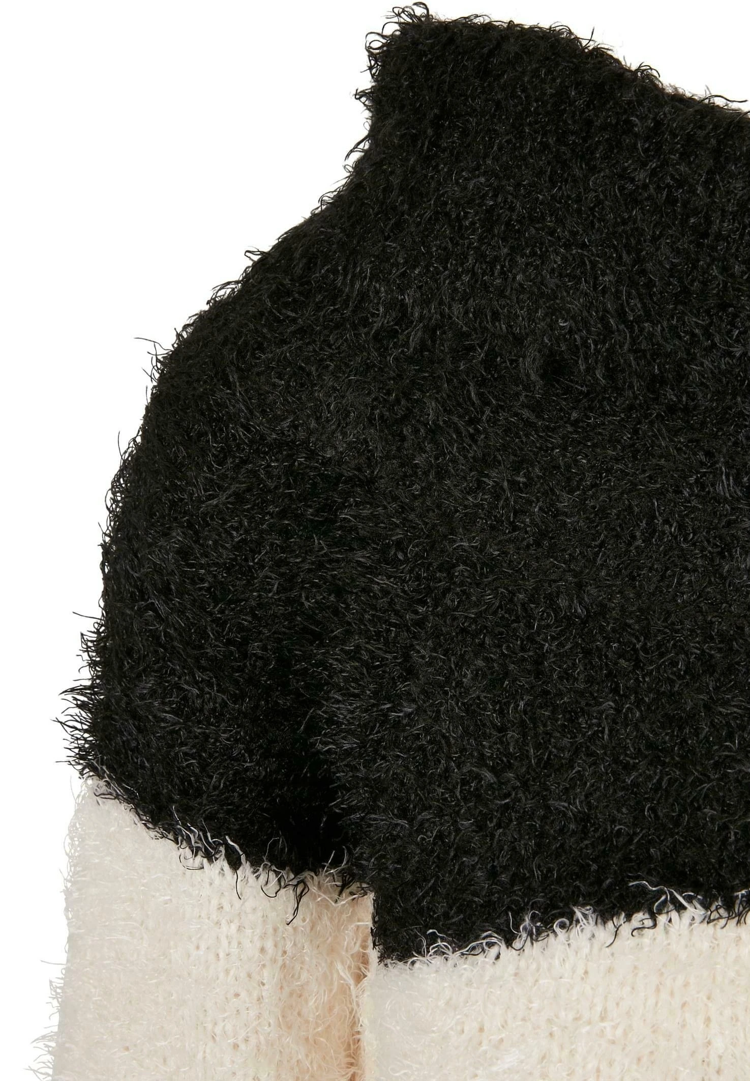 URBAN CLASSICS Off Shoulder- Gebreide Jurk - Black/Whitesand 5 URBAN CLASSICS Off Shoulder- Gebreide Jurk - Black/Whitesand - Afbeelding 3