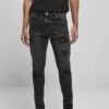 URBAN CLASSICS Heavy Destroyed Slim Fit Jeans - Slim Fit Jeans - Realblk Heavy Destroyed Washed -Urban Classics cd25dcf53c0c41dabdf0e7f09f6f4d87