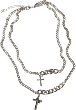 URBAN CLASSICS Cross- Ketting - Silver-Coloured
