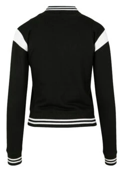 URBAN CLASSICS Ladies Inset College Jacket - Sweater Met Rits - Black/White 23 URBAN CLASSICS Ladies Inset College Jacket - Sweater Met Rits - Black/White -Urban Classics cf2eca17537c49eeb5532be787e6f35c