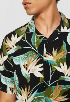 URBAN CLASSICS Blossoms - Overhemd - Black -Urban Classics d20efaaded7f41ad80da0481d1ebbd94