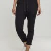 URBAN CLASSICS Ladies Open Edge Terry Turn Up Pants - Trainingsbroek - Black -Urban Classics d26713fa4b26408c9ea0bb40ddd7c191