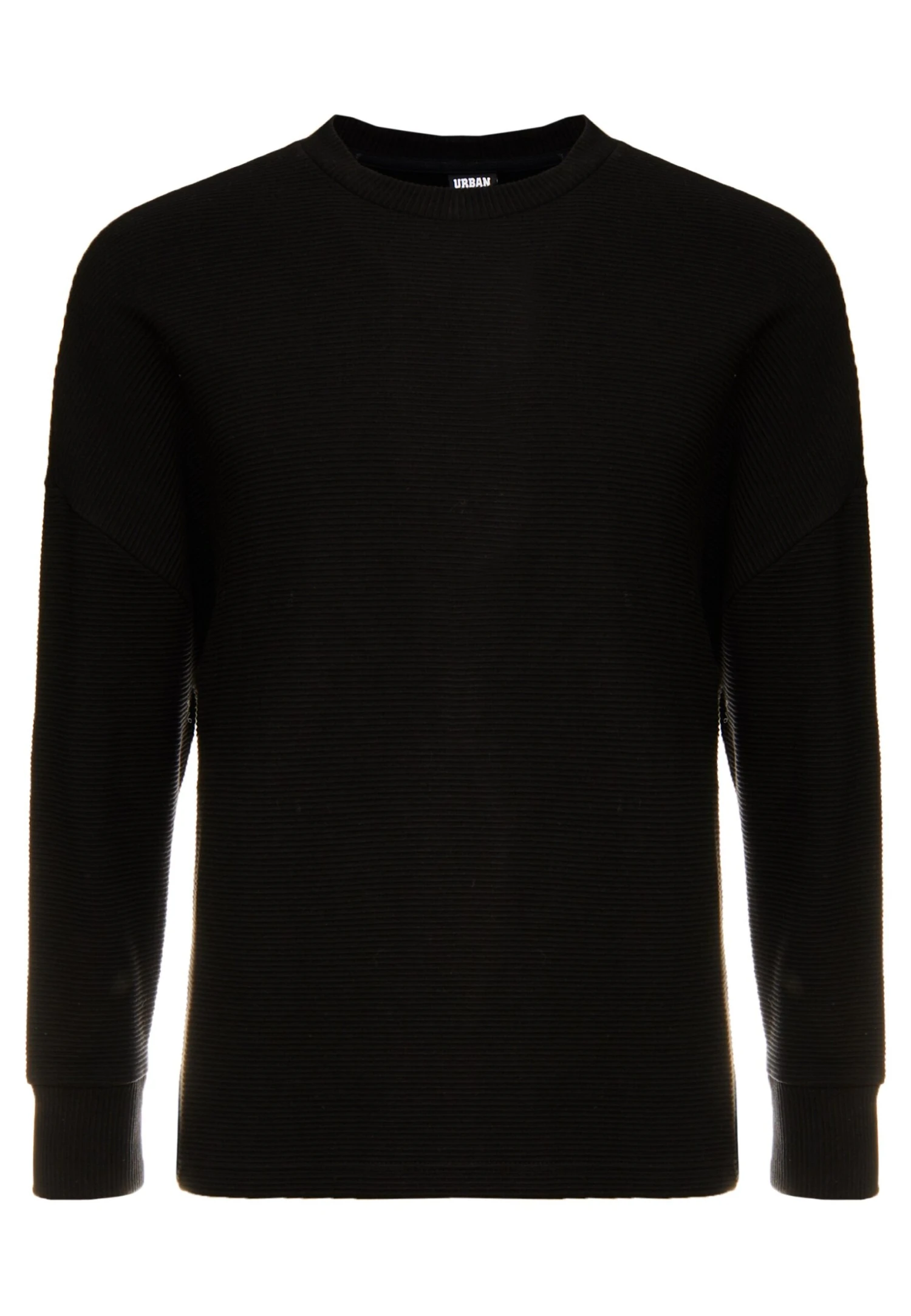 URBAN CLASSICS Cut On Sleeve Naps Interlock Crew - Sweater - Black 6 URBAN CLASSICS Cut On Sleeve Naps Interlock Crew - Sweater - Black - Afbeelding 4