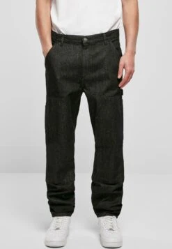 URBAN CLASSICS Double - Straight Leg Jeans - Realblack Washed