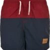 URBAN CLASSICS Kinder- Shorts - Navy Burgundy