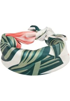 URBAN CLASSICS Big Satin Bandana - Sjaal - Green Floral