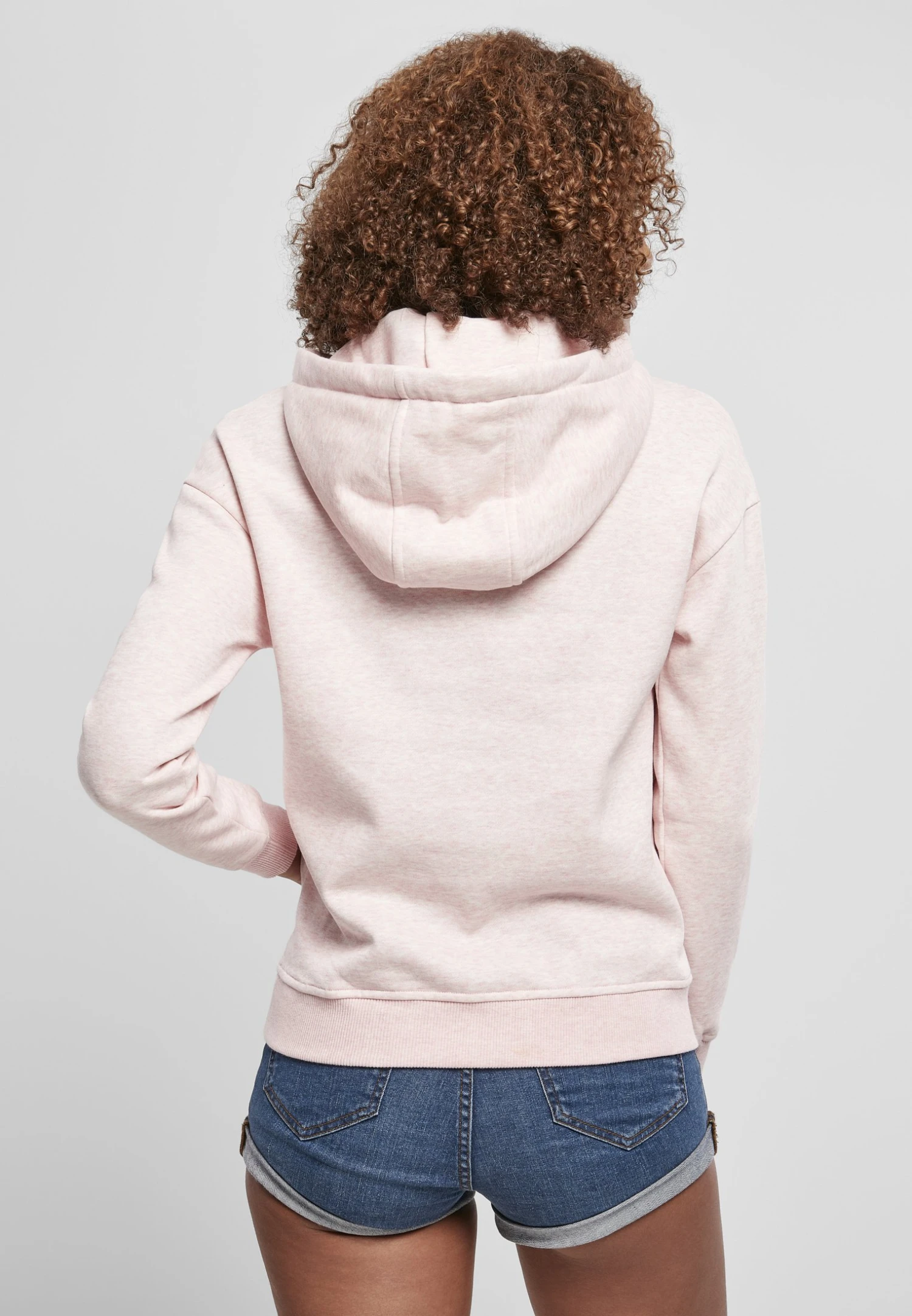 URBAN CLASSICS Hoodie - Pink Melange 4 URBAN CLASSICS Hoodie - Pink Melange - Afbeelding 2