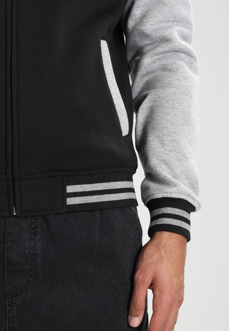 URBAN CLASSICS 2-Tone Zip Hoody - Sweater Met Rits - Black/Grey 8 URBAN CLASSICS 2-Tone Zip Hoody - Sweater Met Rits - Black/Grey - Afbeelding 6