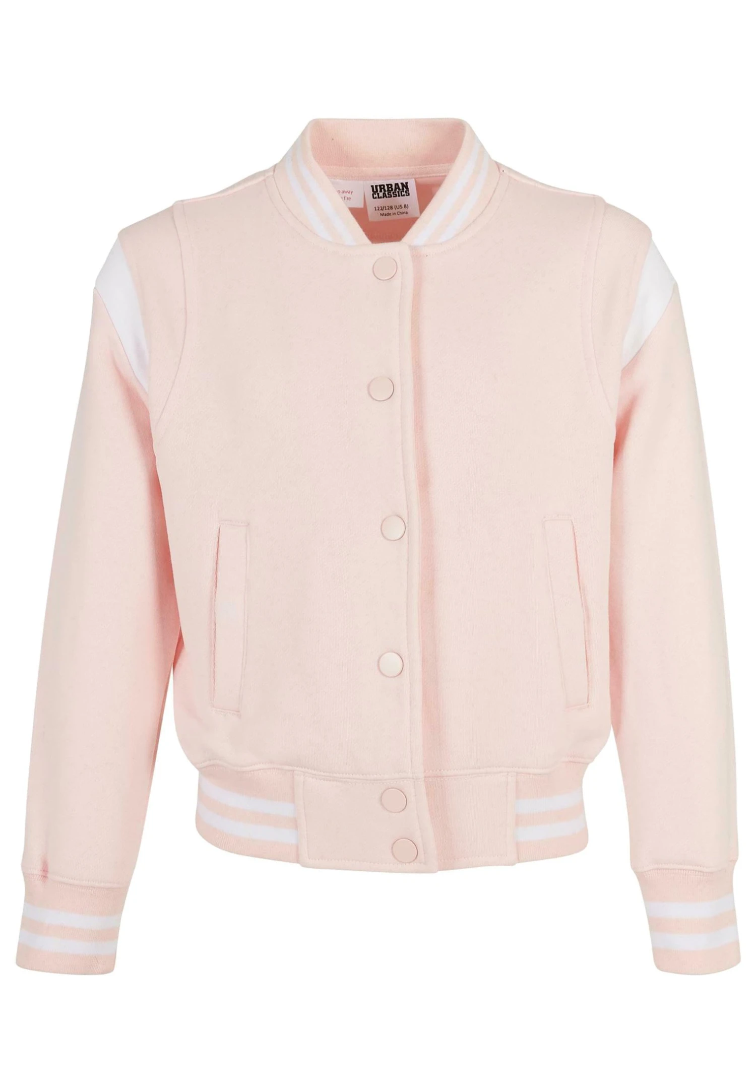 URBAN CLASSICS Sweater Met Rits - Pink White 3 URBAN CLASSICS Sweater Met Rits - Pink White