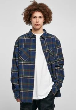 URBAN CLASSICS Overhemd - Darkblue Bottlegreen