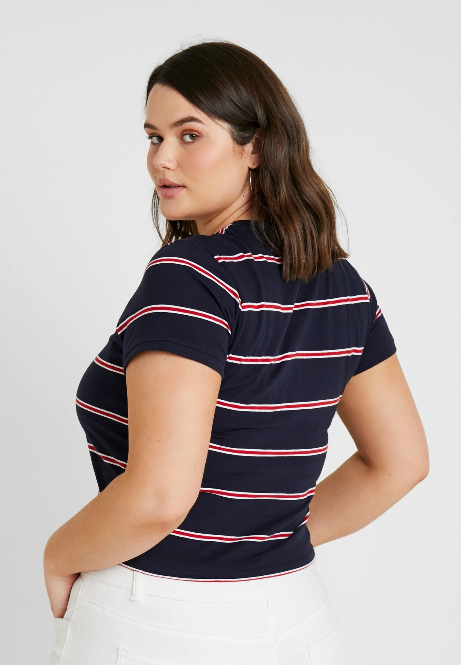 Ladies Yarn Dyed Skate Stripetee - T-Shirt Print - Midnightnavy/Red 5 Ladies Yarn Dyed Skate Stripetee - T-Shirt Print - Midnightnavy/Red - Afbeelding 3