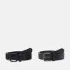 URBAN CLASSICS Stretch Basic Belt Unisex 2 Pack - Riem - Black/Charcoal