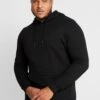 URBAN CLASSICS Organic Basic Hoody Plus Size - Hoodie - Black