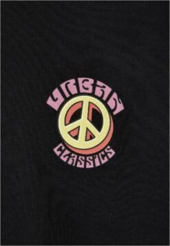 URBAN CLASSICS Organic Big Peace Tee - T-Shirt Print - Black -Urban Classics dd5fbad61edf4e8b98a21490a0de451a
