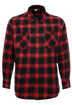 URBAN CLASSICS Checked Flanell Shirt 6 - Overhemd - Black/Red -Urban Classics dd613b7491a84a67a118ae0d4b8a66da