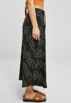 URBAN CLASSICS A-Lijn Rok - Blackflower -Urban Classics de077e3700044a61b7867cc3119e961b