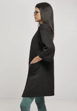 URBAN CLASSICS Ladies Oversized Terry Cardigan - Vest - Schwarz -Urban Classics df8c215268a54abd81f203799f33f256