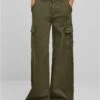 URBAN CLASSICS Wide Leg Twill - Cargobroek - Olive -Urban Classics e086b191a55b494abd67499f0ae2d1da