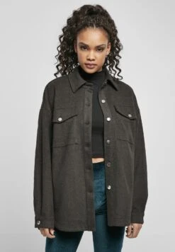 URBAN CLASSICS Ladies Classic Overshirt - Jas - Charcoal
