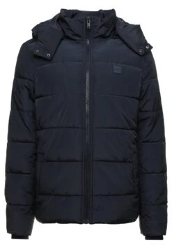 URBAN CLASSICS Hooded Puffer Jacket - Winterjas - Navy -Urban Classics e10809b76c4e4ffdb33bff43bd664ff4