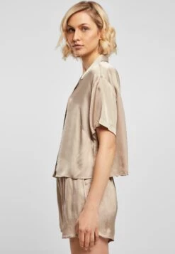 URBAN CLASSICS Overhemdblouse - Softtaupe -Urban Classics e1261cd1abae4d428f7d6ed0db78f6e1