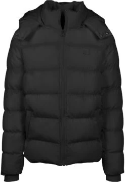 URBAN CLASSICS Hooded Puffer - Winterjas - Black
