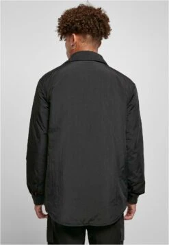 URBAN CLASSICS Padded Nylon Shirt Jacket - Jas - Black -Urban Classics e27ec71d39d54b50b5fbde4acfbb0d24