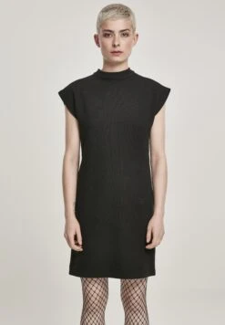 URBAN CLASSICS Ladies Naps Terry Extended Shoulder Dress - Jurk - Black -Urban Classics e2ea698fbd2f42d9a21abed3f7ee02c8