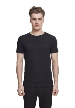 URBAN CLASSICS Fitted Stretch Tee - T-Shirt Basic - Black