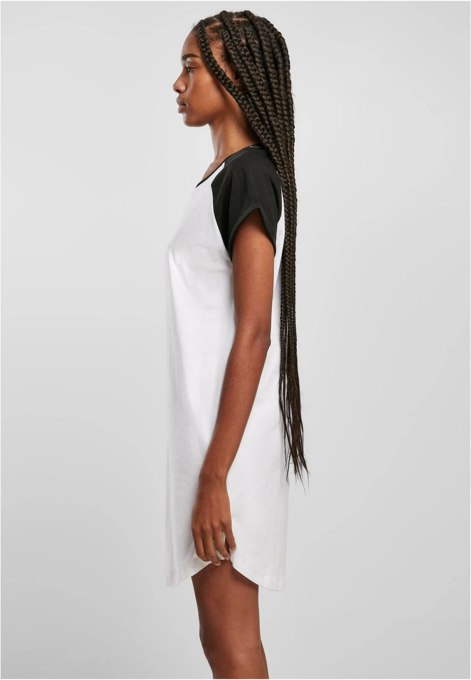 URBAN CLASSICS Raglan Tee - Jerseyjurk - White Black 6 URBAN CLASSICS Raglan Tee - Jerseyjurk - White Black - Afbeelding 4