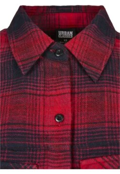 URBAN CLASSICS Ladies Check Overshirt - Overhemdblouse - Darkblue/Red -Urban Classics e46bc578ea8f402e992d839fb35df480
