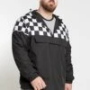 URBAN CLASSICS Check Pull Over Jacket - Windjack - Black/Chess