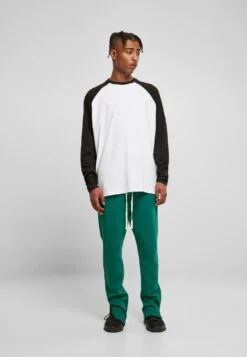 URBAN CLASSICS Organic Oversized Raglan Longsleeve - Longsleeve - White/Black -Urban Classics e5ef7985eb1445daa360489b08cc9b32