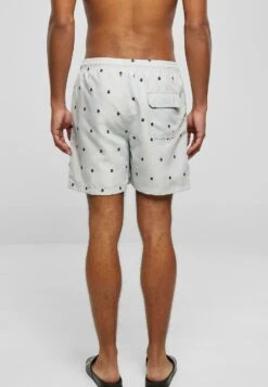 URBAN CLASSICS Embroidery Swim - Zwemshorts - Skull Lightasphalt Black -Urban Classics e62d5db17f8f441584f3974fa812fd3f