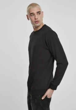 URBAN CLASSICS Basic Terry Crew- Sweater - Black -Urban Classics e8416a2e64d243aa855b5096b1bb8990