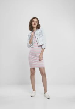 URBAN CLASSICS Etui-Jurk - Girlypink/Oceanblue -Urban Classics e919f8a0c9f54f7fbf23d6e3004e7330