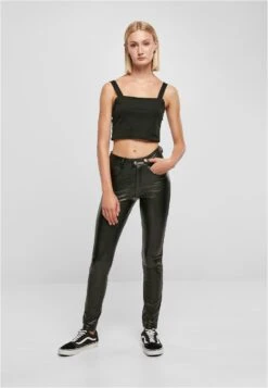 URBAN CLASSICS Mid Waist- Broek - Black -Urban Classics e9c9b7ec5eba4084a0a4e448ec779683