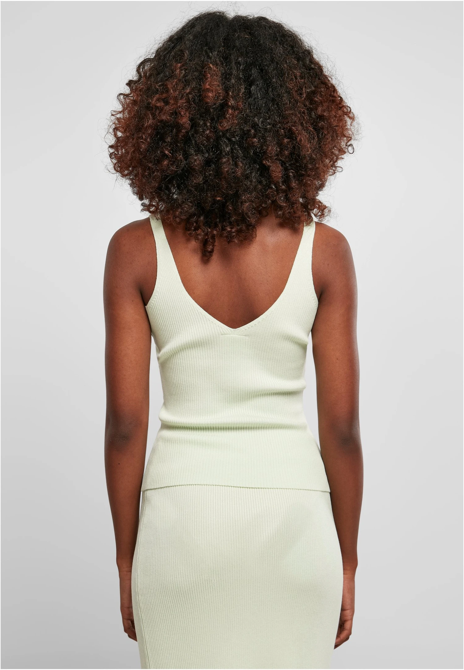 URBAN CLASSICS Ladies Rib Knit Top - Top - Lightmint 5 URBAN CLASSICS Ladies Rib Knit Top - Top - Lightmint - Afbeelding 3