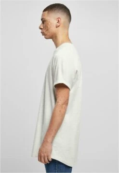 URBAN CLASSICS Long Shaped Turnup- T-Shirt Basic - Lightgrey -Urban Classics ebbcf10a53914589a7687c649bda1d73